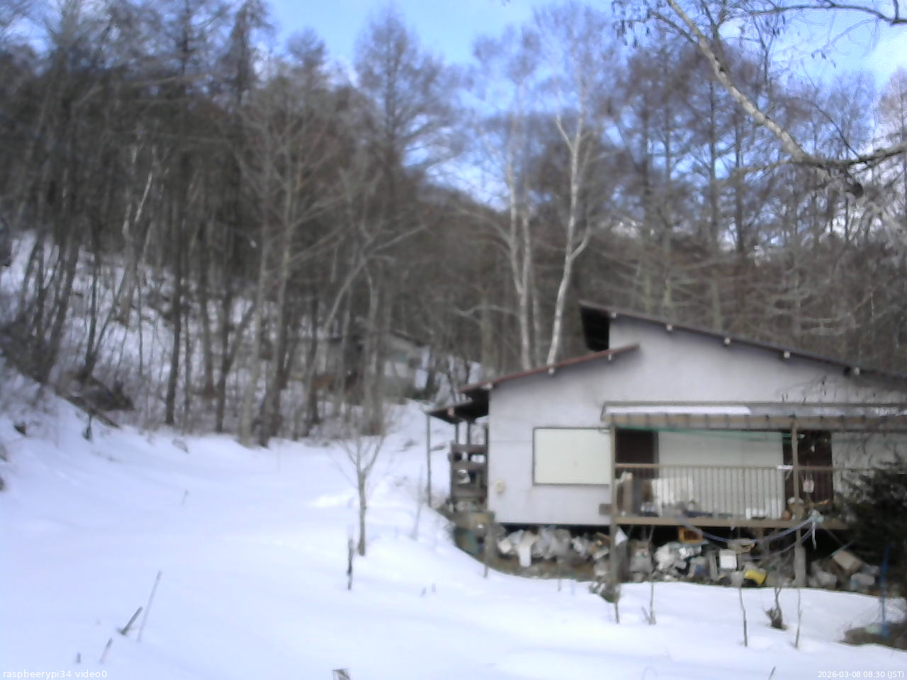 長野県菅平高原 ゆたか山荘 西側(坂上) 2026/03/08 08:30