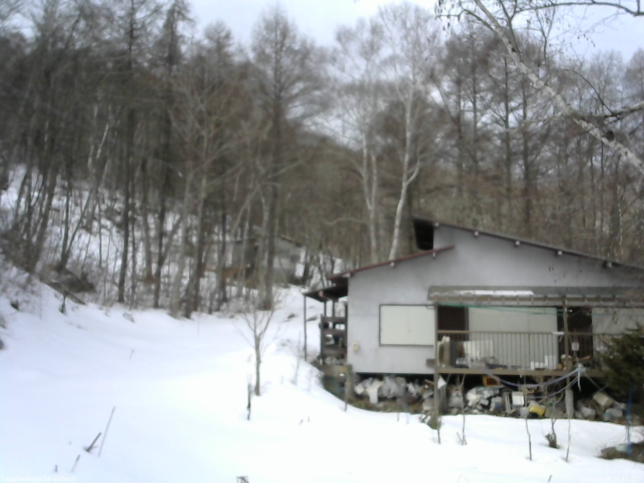 長野県菅平高原 ゆたか山荘 西側(坂上) 2026/03/08 10:45