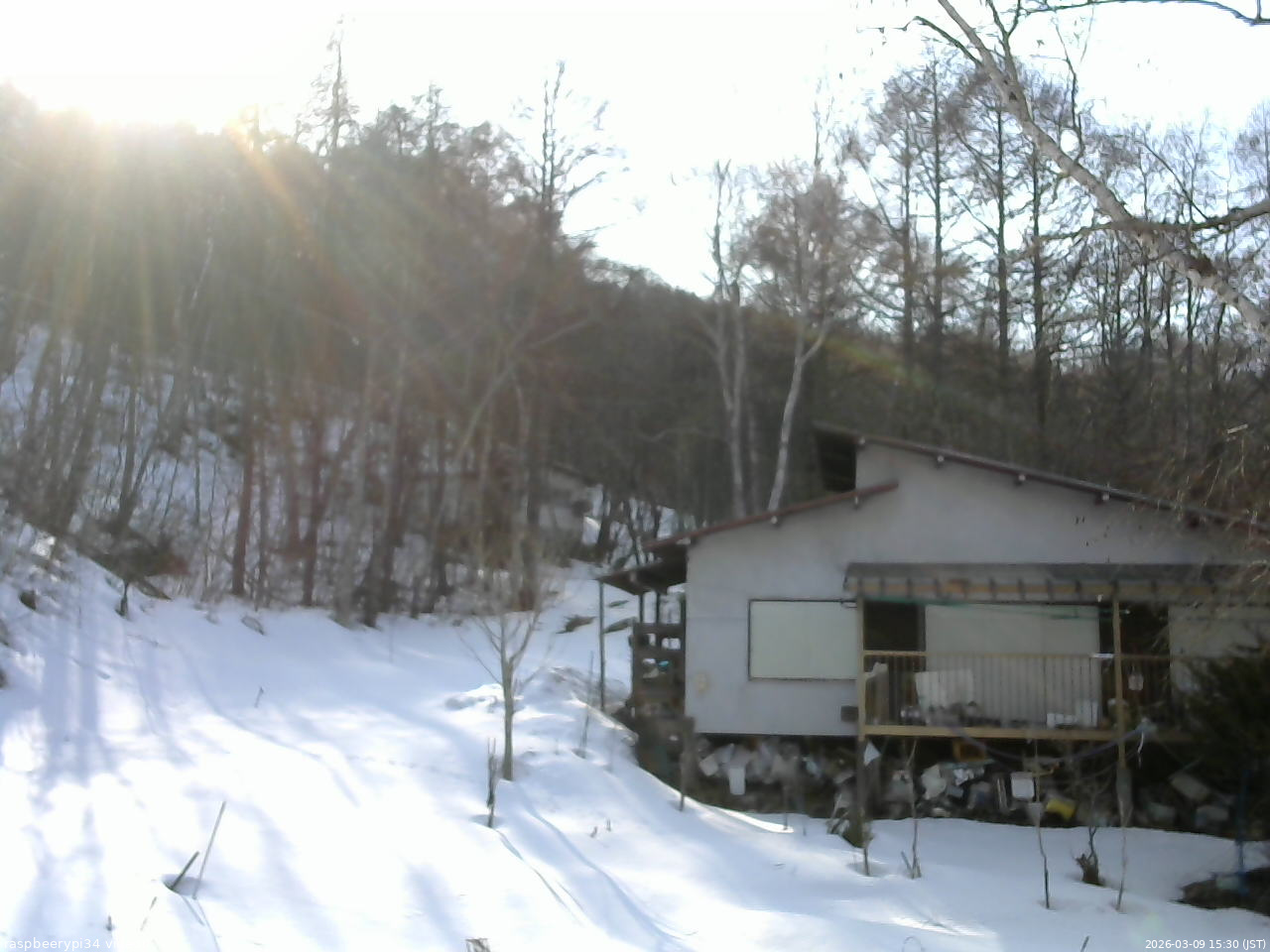 長野県菅平高原 ゆたか山荘 西側(坂上) 2026/03/09 15:30