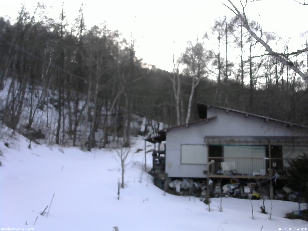 長野県菅平高原 ゆたか山荘 西側(坂上) 2026/03/09 16:45