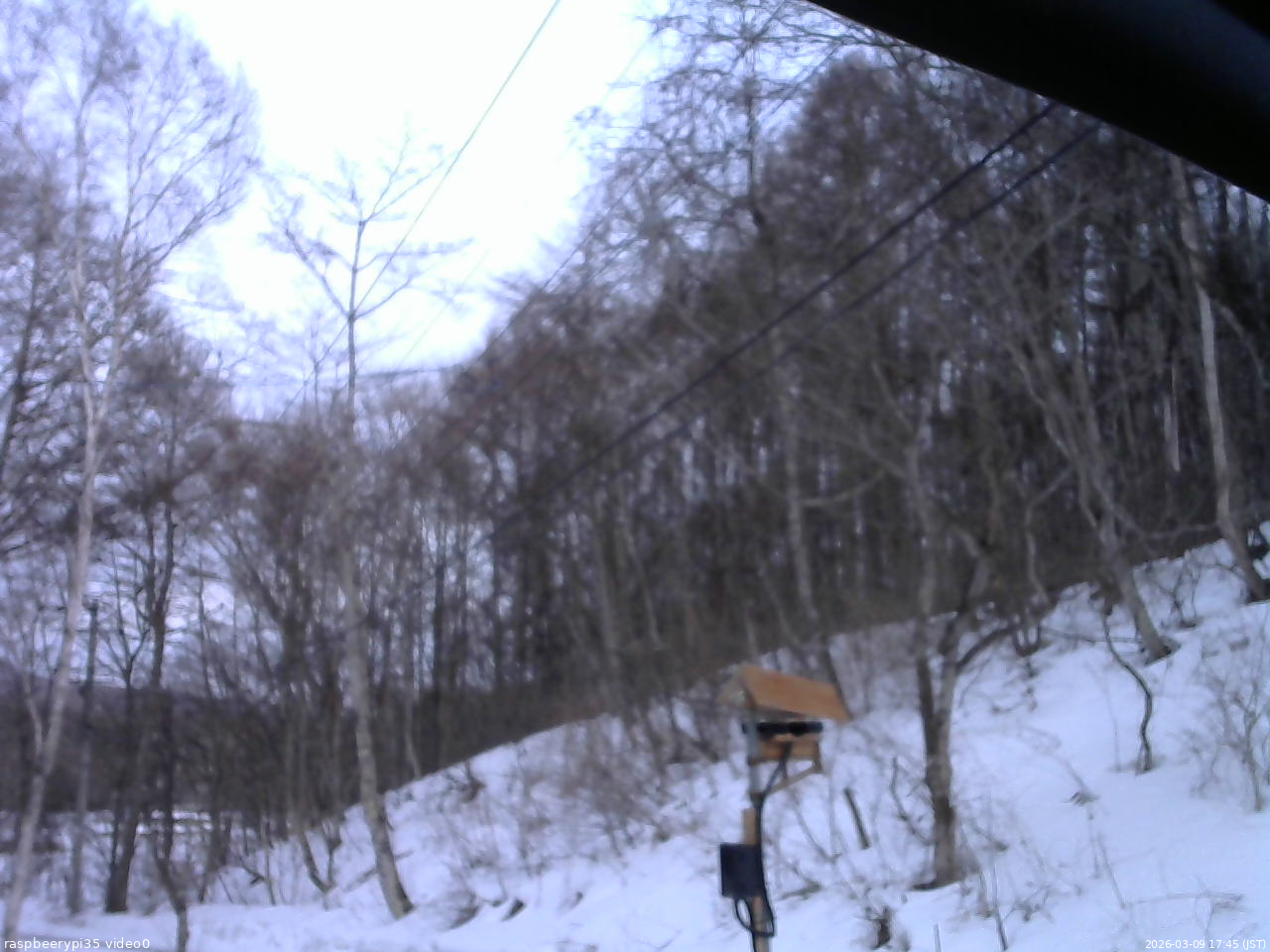 長野県菅平高原 ゆたか山荘 温度計 2026/03/09 17:45