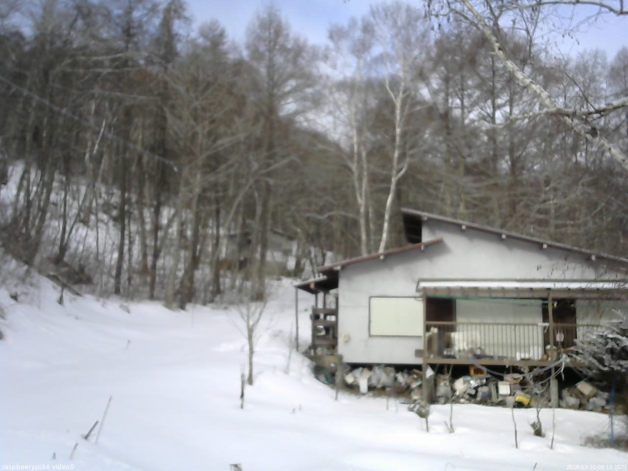 長野県菅平高原 ゆたか山荘 西側(坂上) 2026/03/10 08:15