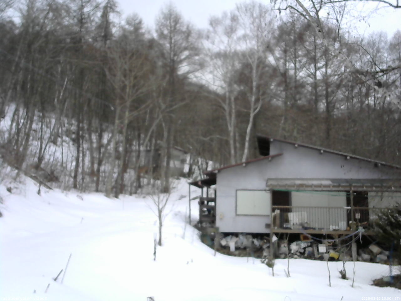 長野県菅平高原 ゆたか山荘 西側(坂上) 2026/03/10 13:00