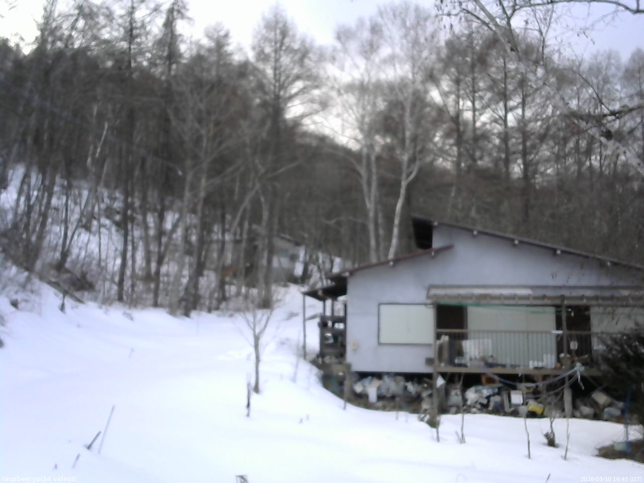 長野県菅平高原 ゆたか山荘 西側(坂上) 2026/03/10 16:45
