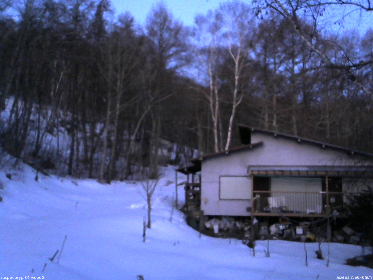 長野県菅平高原 ゆたか山荘 西側(坂上) 2026/03/11 05:45