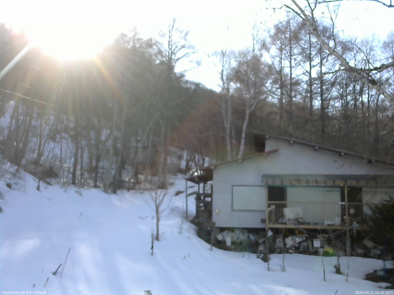 長野県菅平高原 ゆたか山荘 西側(坂上) 2026/03/11 15:45