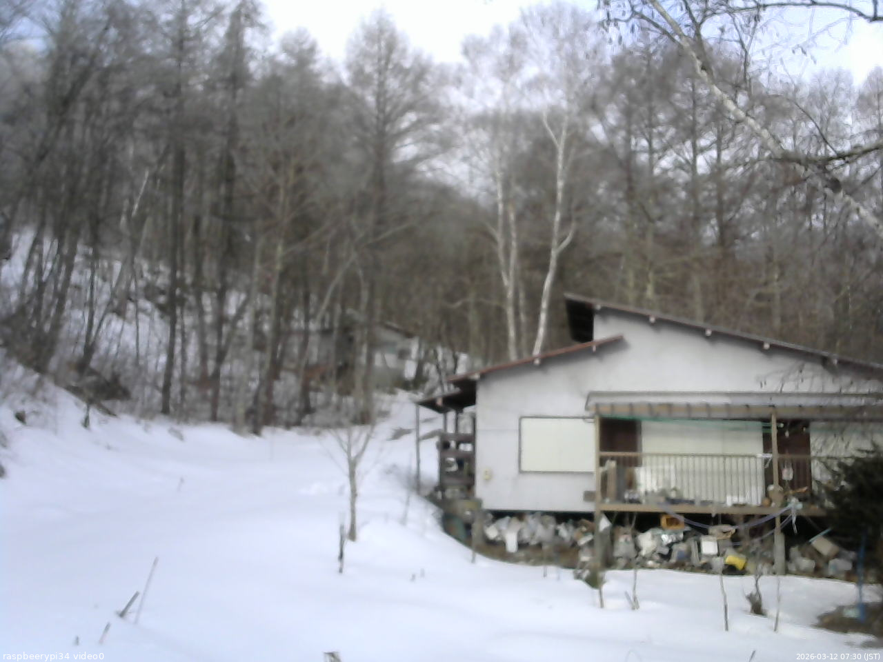 長野県菅平高原 ゆたか山荘 西側(坂上) 2026/03/12 07:30