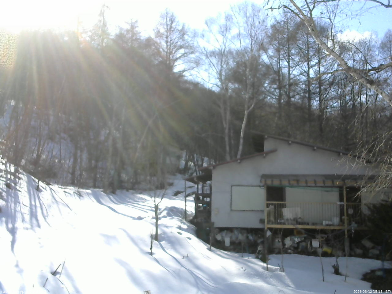 長野県菅平高原 ゆたか山荘 西側(坂上) 2026/03/12 15:15
