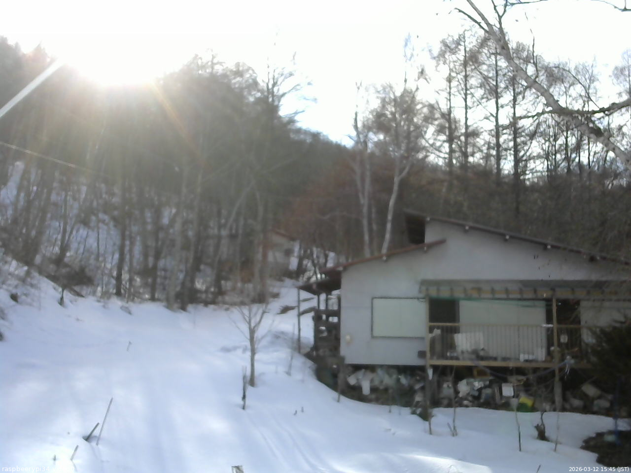 長野県菅平高原 ゆたか山荘 西側(坂上) 2026/03/12 15:45