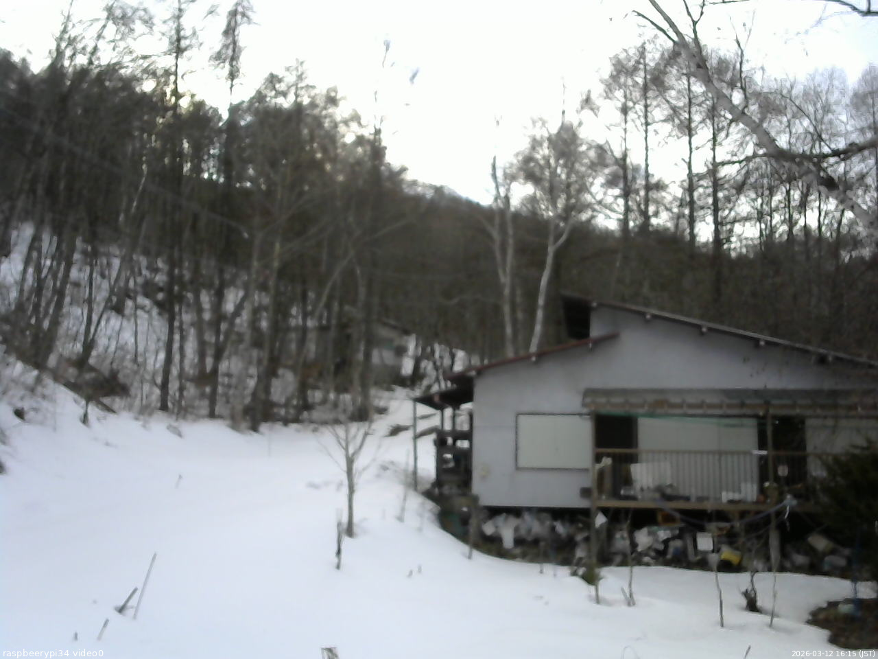 長野県菅平高原 ゆたか山荘 西側(坂上) 2026/03/12 16:15