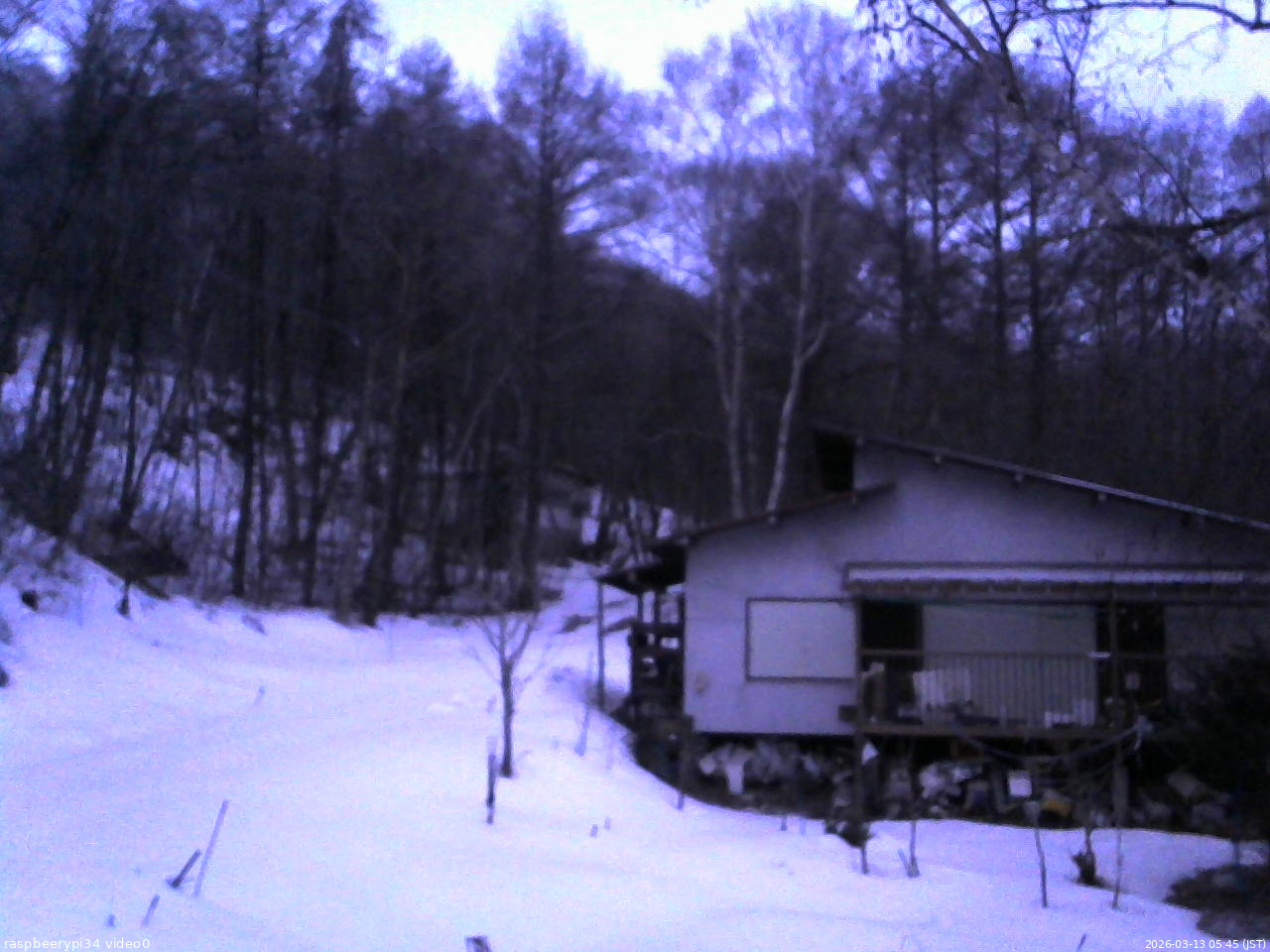 長野県菅平高原 ゆたか山荘 西側(坂上) 2026/03/13 05:45