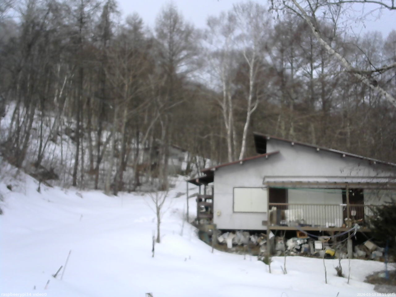 長野県菅平高原 ゆたか山荘 西側(坂上) 2026/03/13 08:15