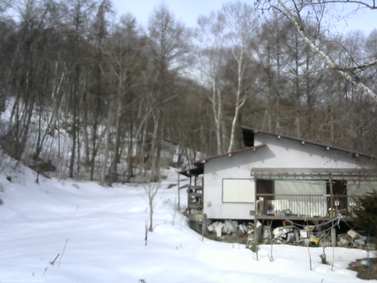 長野県菅平高原 ゆたか山荘 西側(坂上) 2026/03/13 09:15