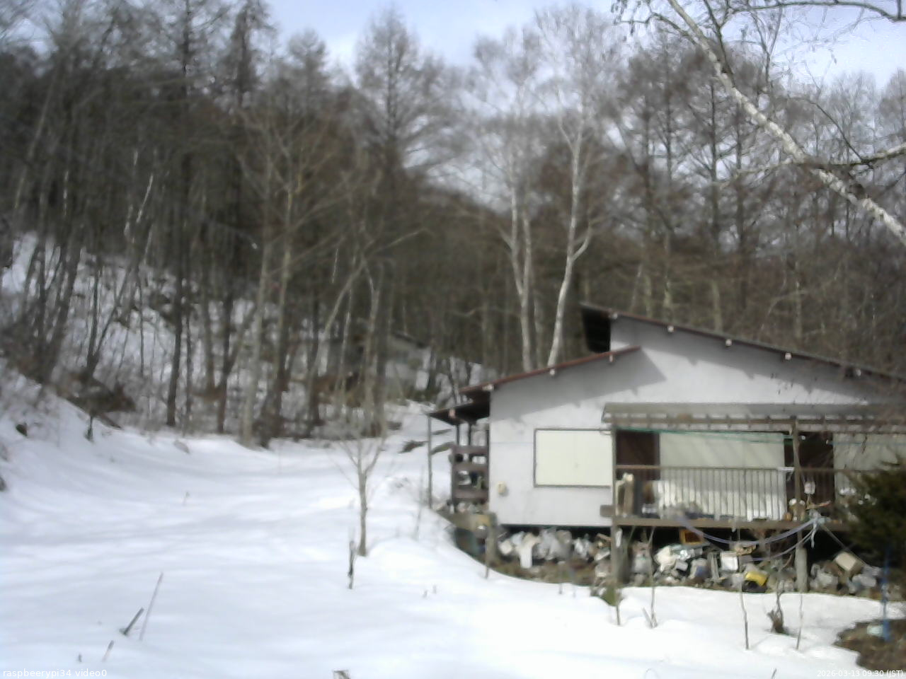 長野県菅平高原 ゆたか山荘 西側(坂上) 2026/03/13 09:30