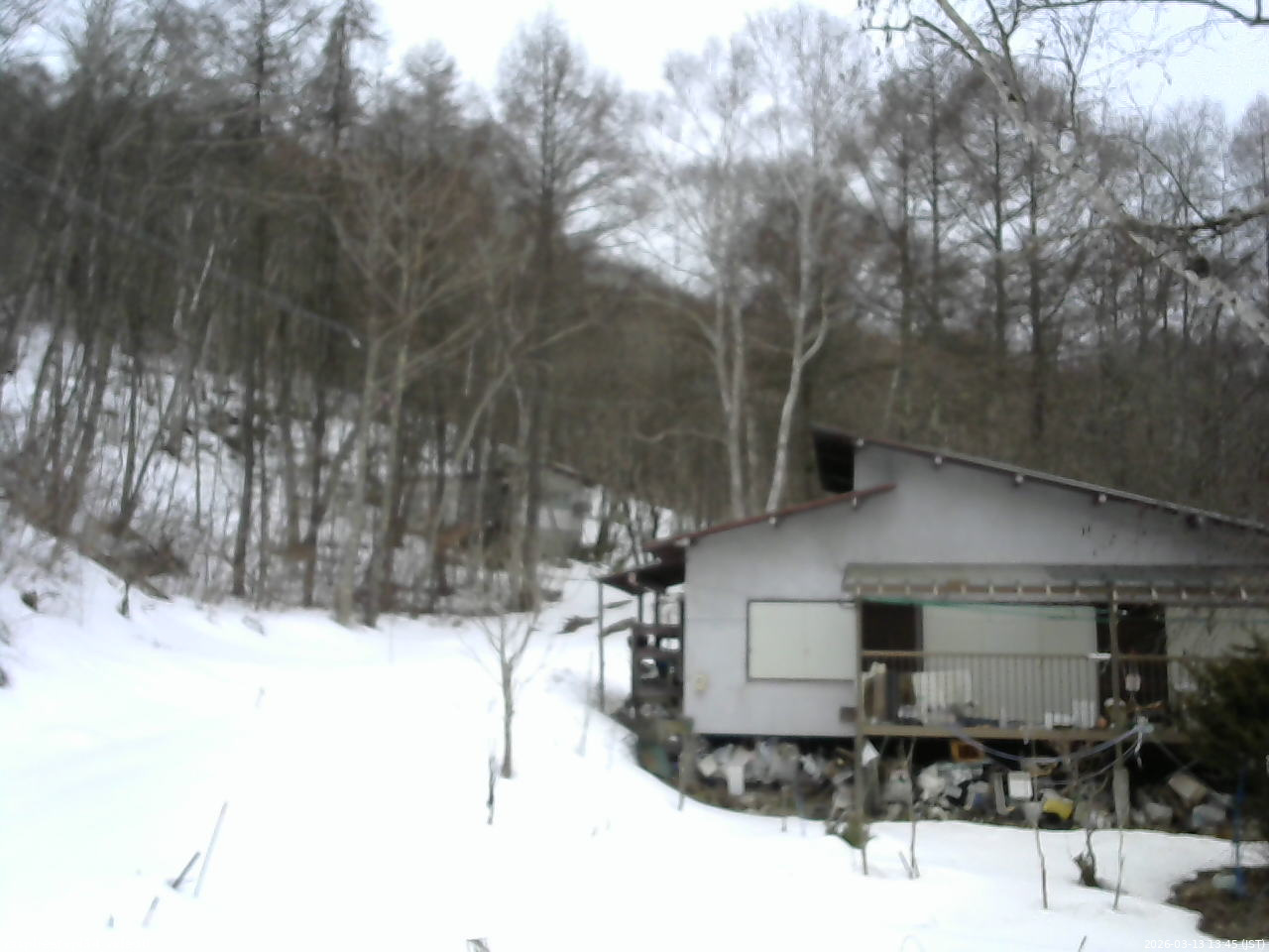 長野県菅平高原 ゆたか山荘 西側(坂上) 2026/03/13 13:45