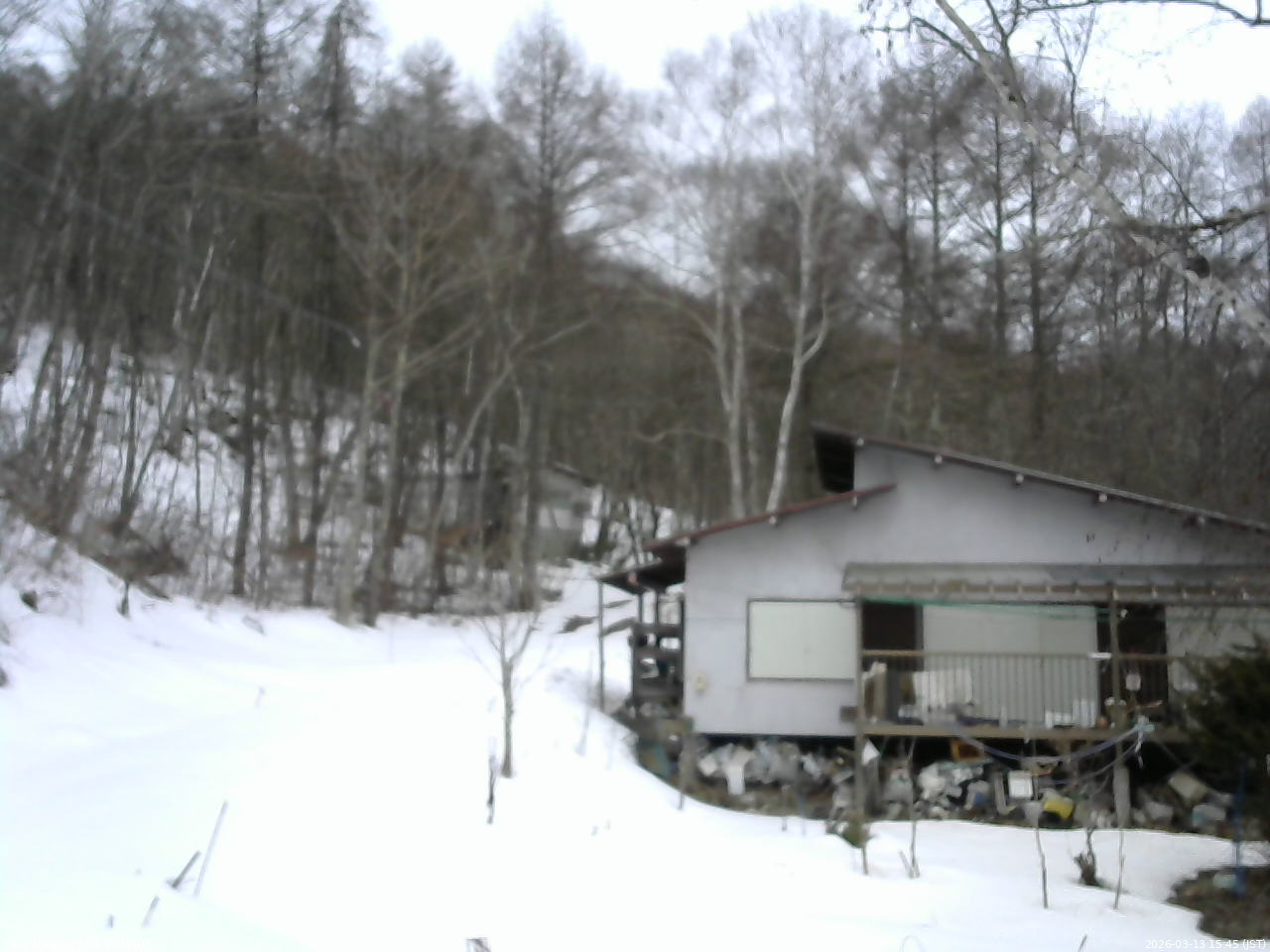 長野県菅平高原 ゆたか山荘 西側(坂上) 2026/03/13 15:45