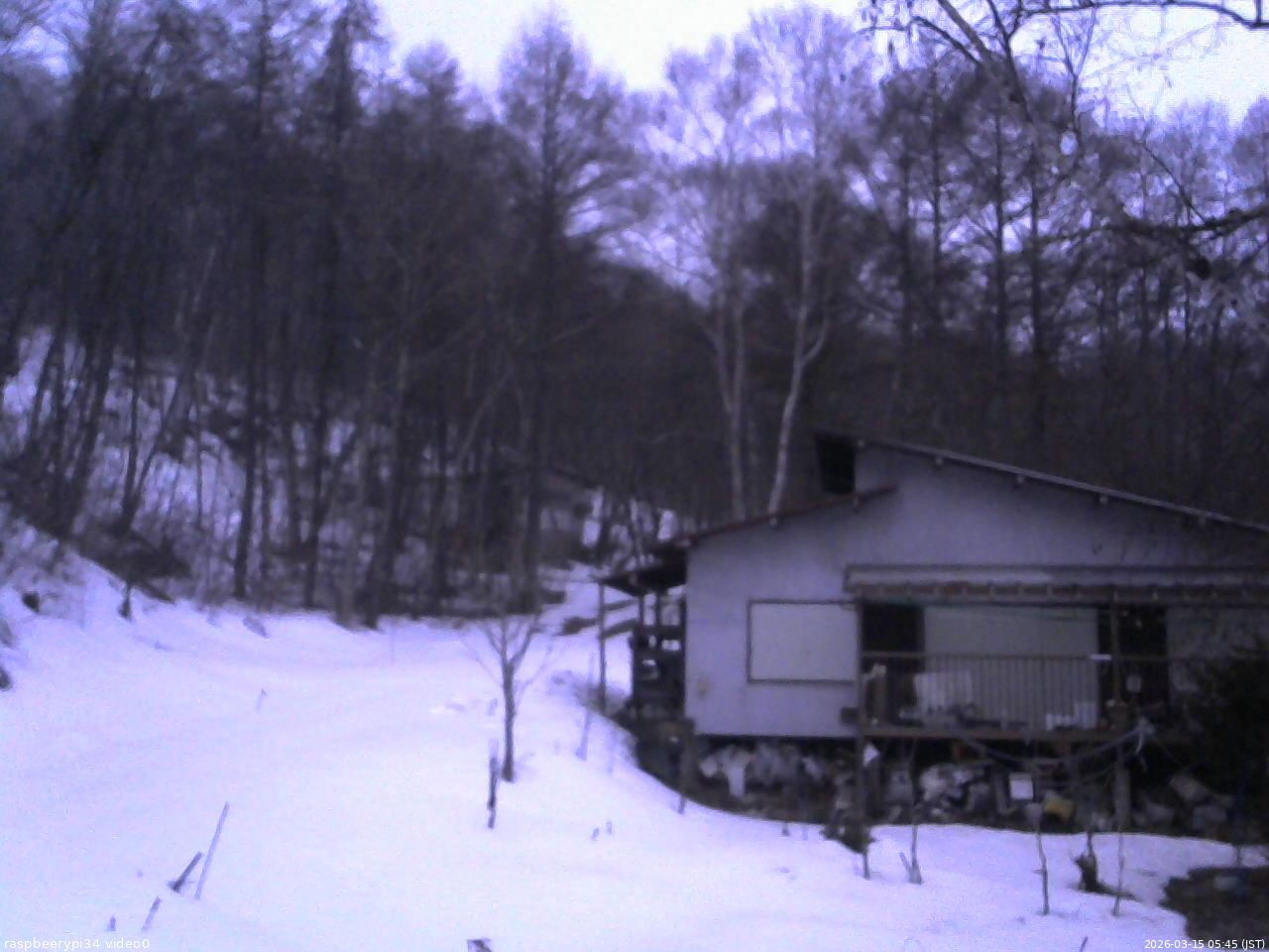 長野県菅平高原 ゆたか山荘 西側(坂上) 2026/03/15 05:45