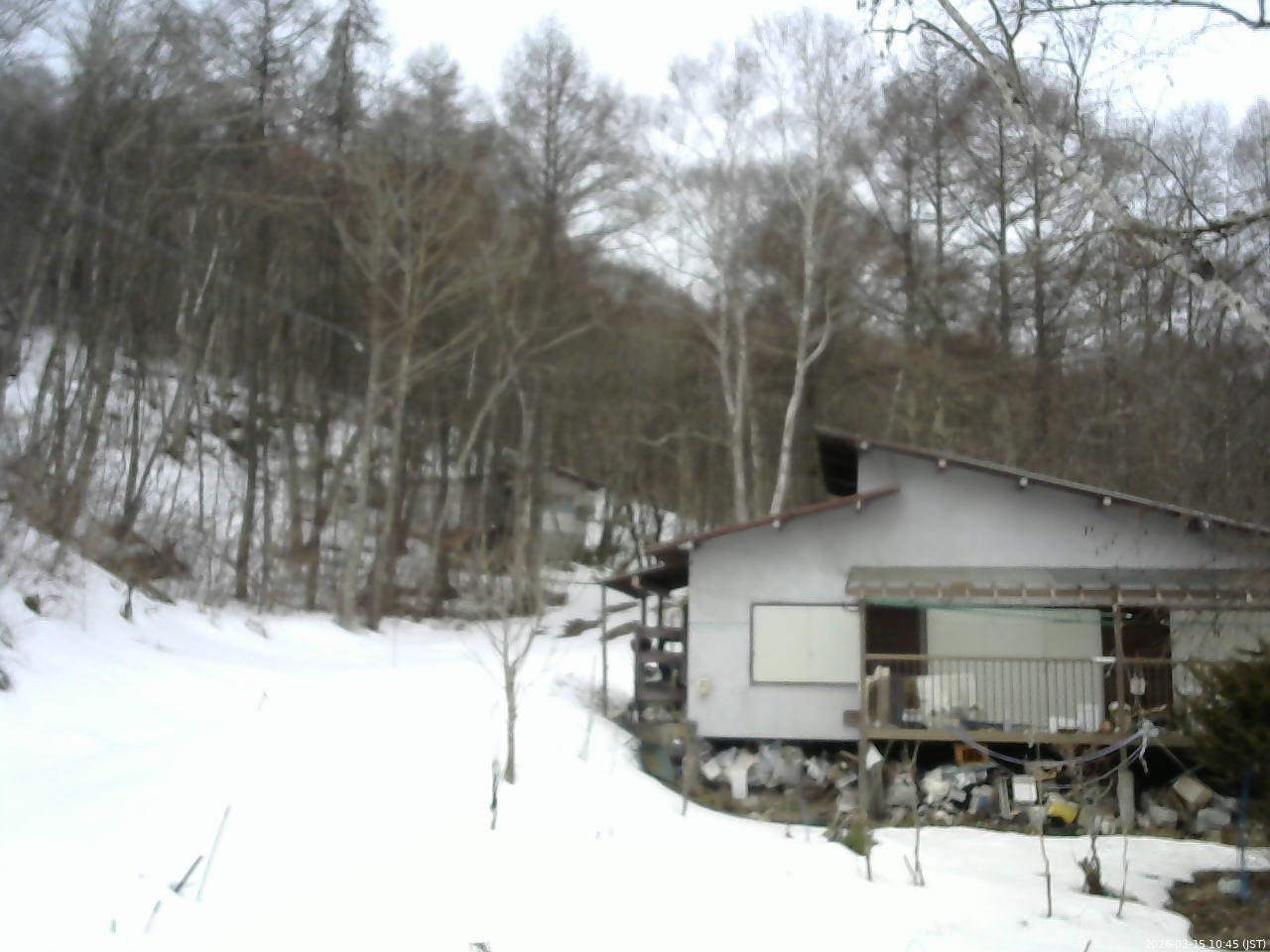 長野県菅平高原 ゆたか山荘 西側(坂上) 2026/03/15 10:45