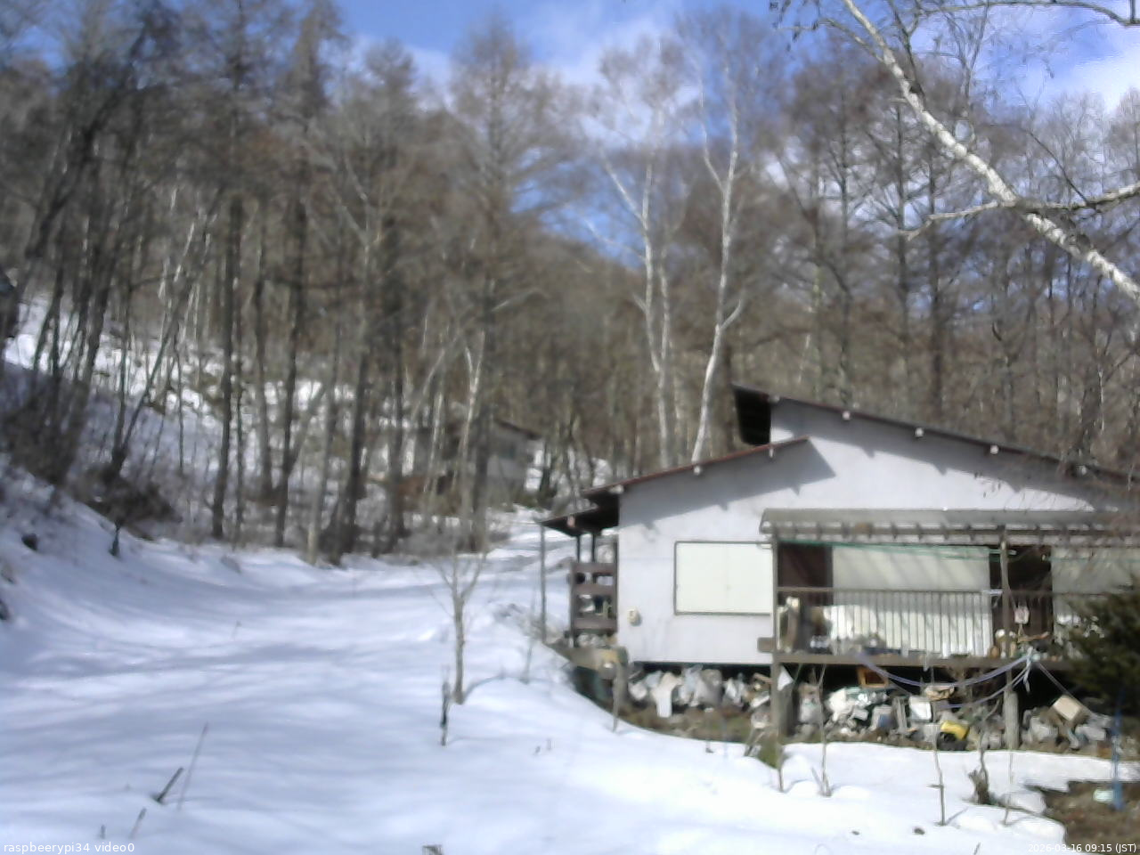 長野県菅平高原 ゆたか山荘 西側(坂上) 2026/03/16 09:15
