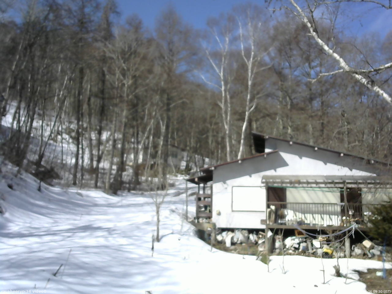長野県菅平高原 ゆたか山荘 西側(坂上) 2026/03/16 09:30