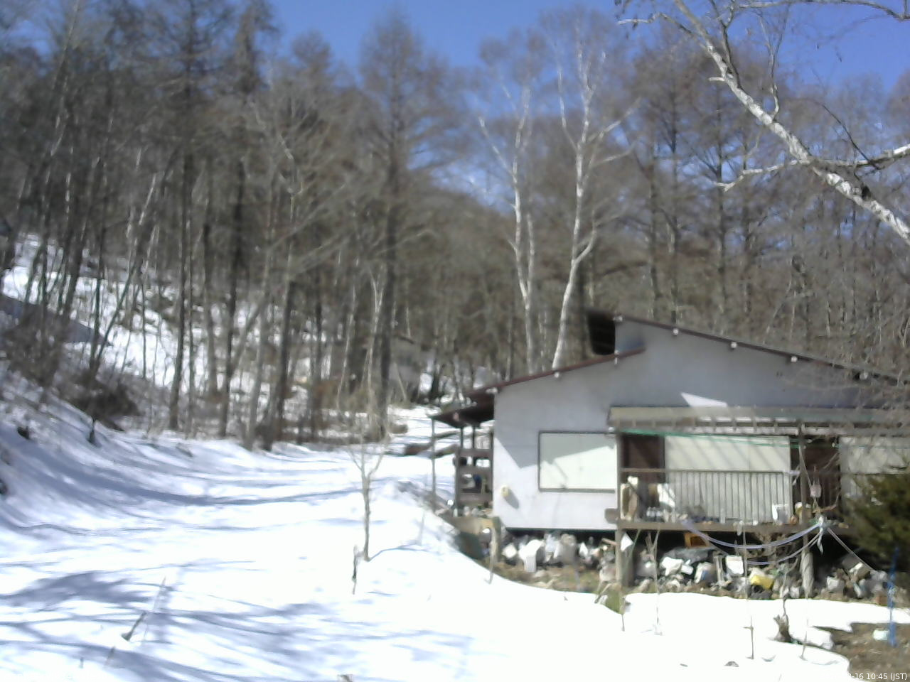 長野県菅平高原 ゆたか山荘 西側(坂上) 2026/03/16 10:45
