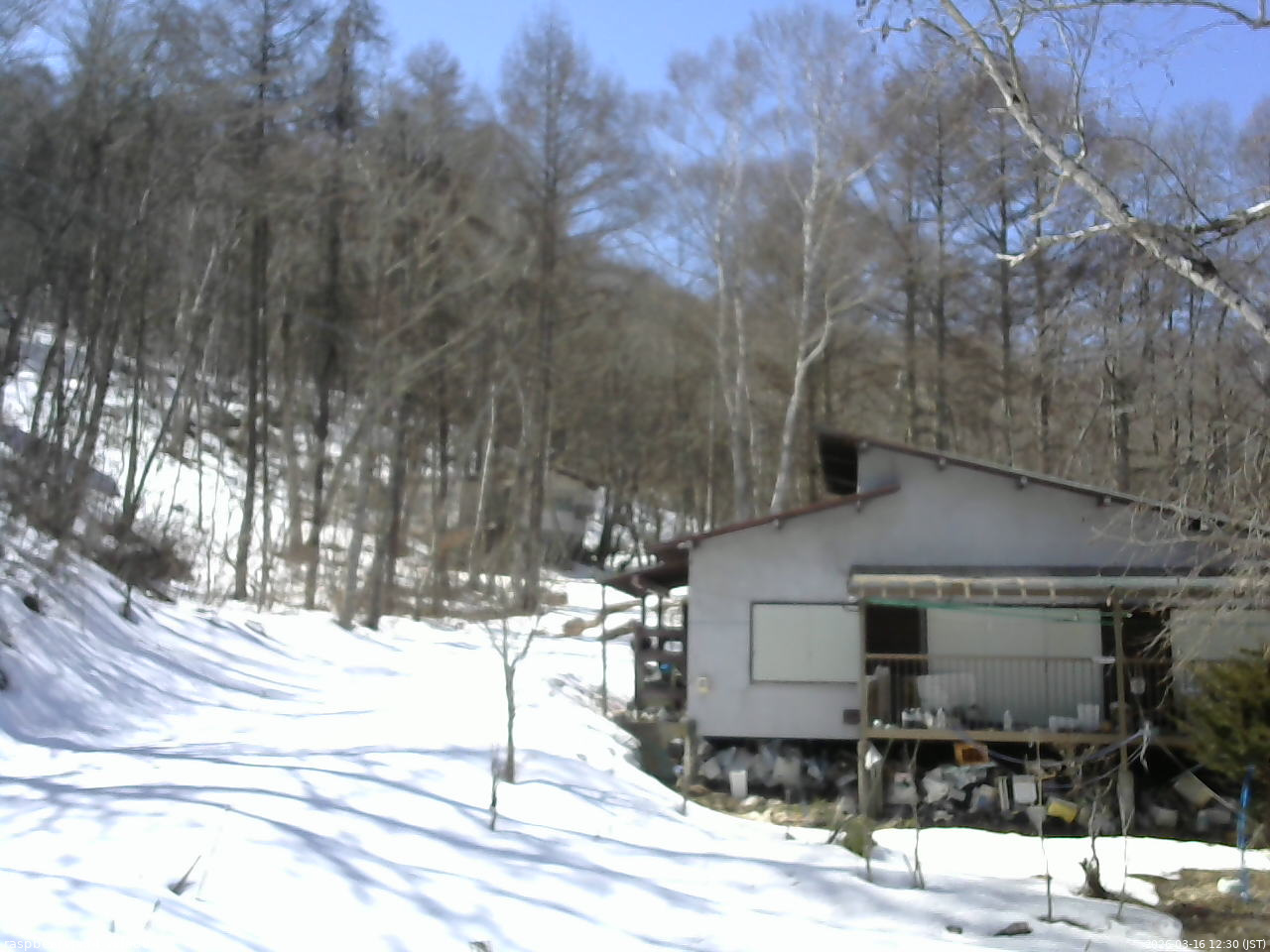 長野県菅平高原 ゆたか山荘 西側(坂上) 2026/03/16 12:30