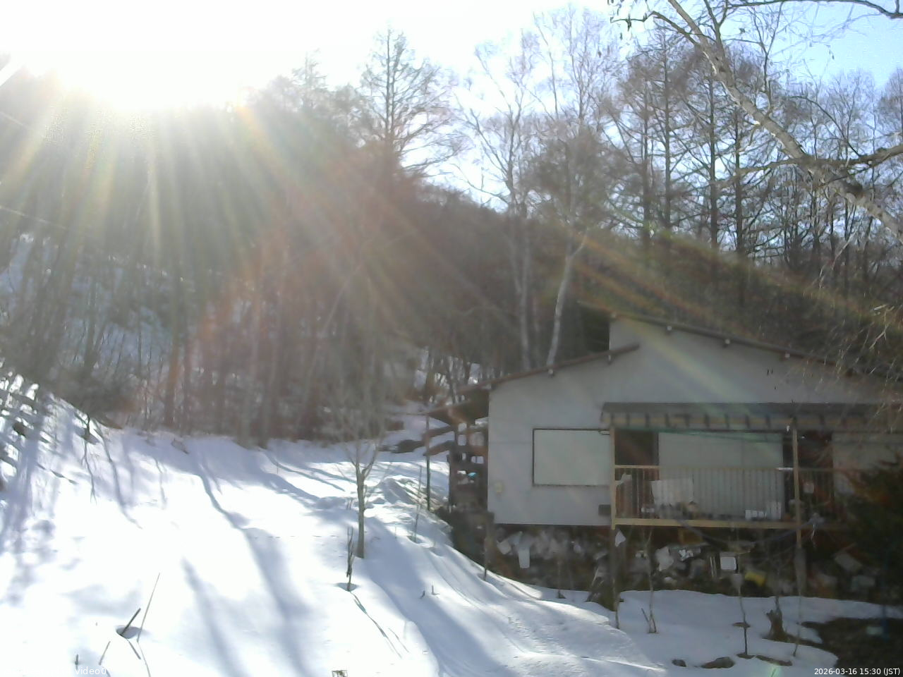 長野県菅平高原 ゆたか山荘 西側(坂上) 2026/03/16 15:30
