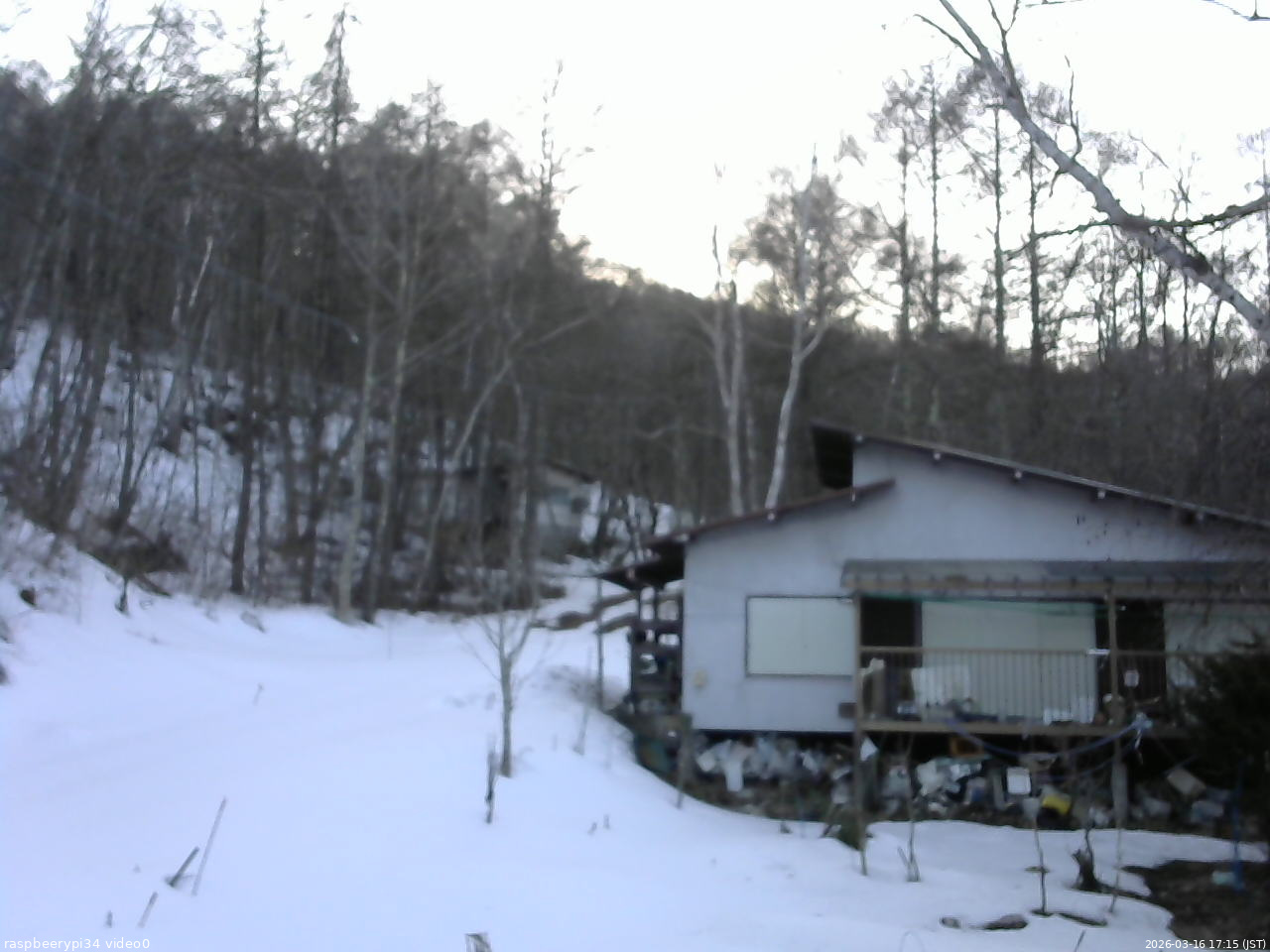 長野県菅平高原 ゆたか山荘 西側(坂上) 2026/03/16 17:15