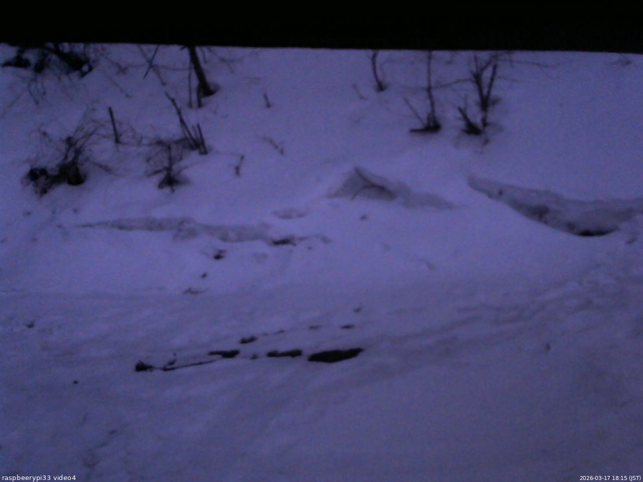 長野県菅平高原 ゆたか山荘 東側(坂下) 2026/03/17 18:15