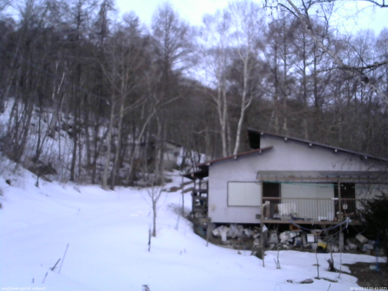 長野県菅平高原 ゆたか山荘 西側(坂上) 2026/03/17 05:45