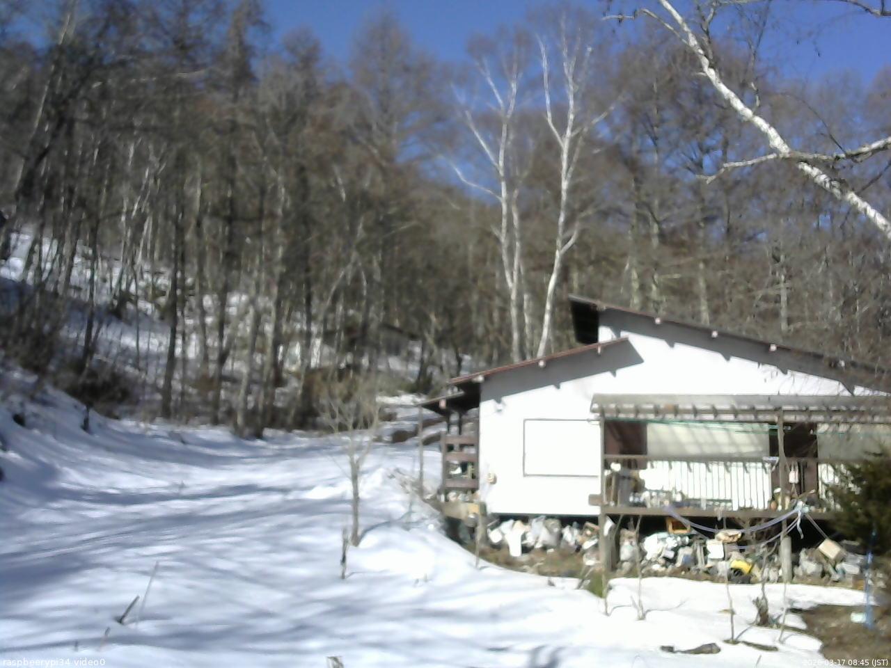 長野県菅平高原 ゆたか山荘 西側(坂上) 2026/03/17 08:45