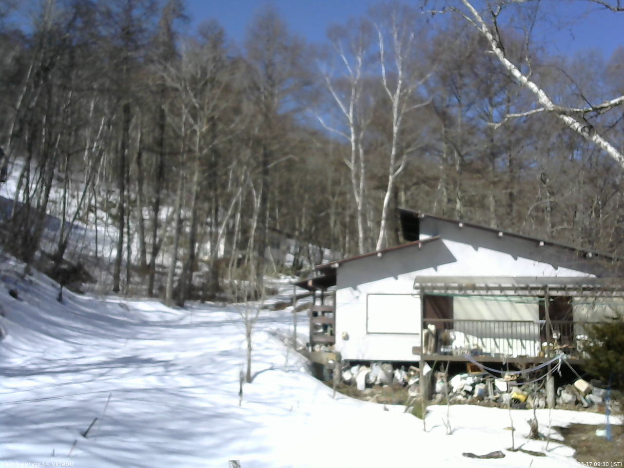 長野県菅平高原 ゆたか山荘 西側(坂上) 2026/03/17 09:30