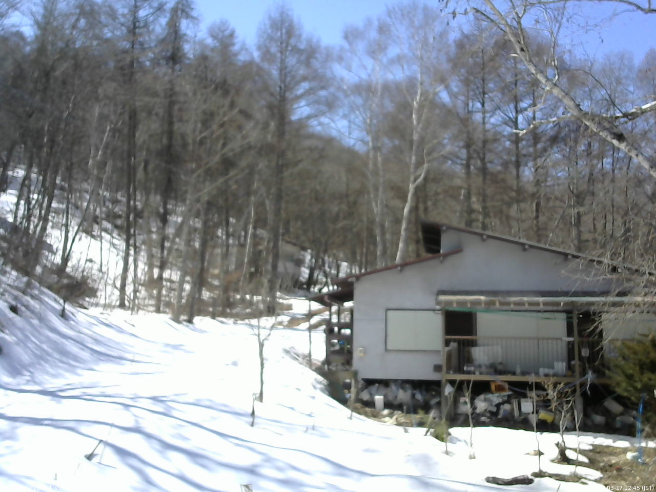 長野県菅平高原 ゆたか山荘 西側(坂上) 2026/03/17 12:45