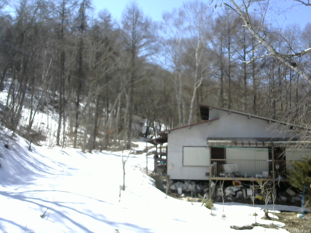 長野県菅平高原 ゆたか山荘 西側(坂上) 2026/03/17 13:15