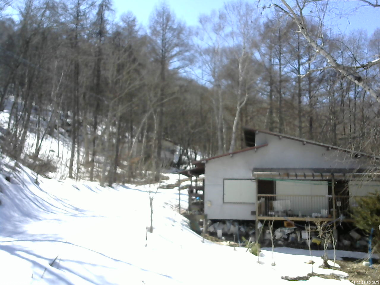 長野県菅平高原 ゆたか山荘 西側(坂上) 2026/03/17 13:30