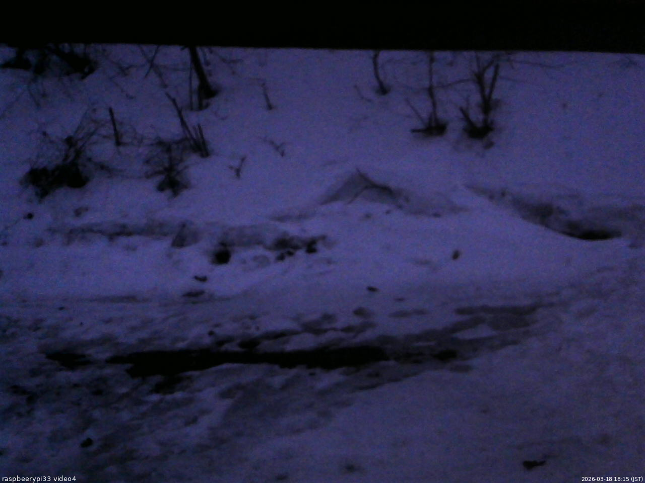 長野県菅平高原 ゆたか山荘 東側(坂下) 2026/03/18 18:15