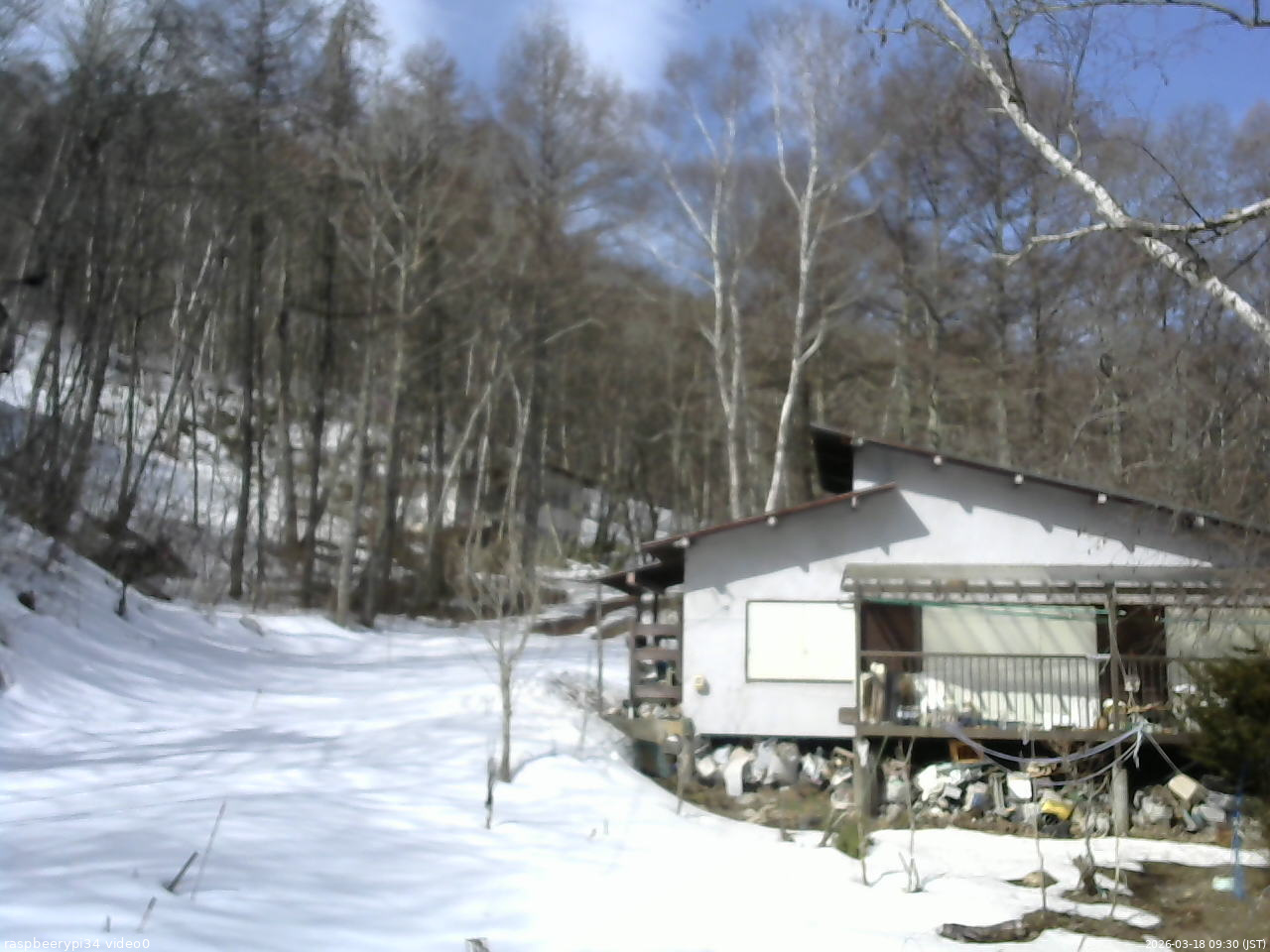 長野県菅平高原 ゆたか山荘 西側(坂上) 2026/03/18 09:30