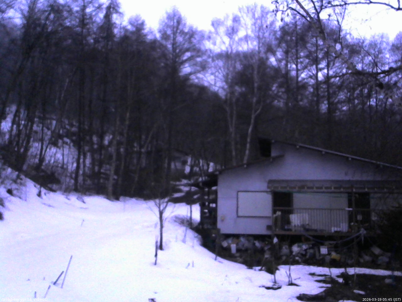 長野県菅平高原 ゆたか山荘 西側(坂上) 2026/03/19 05:45