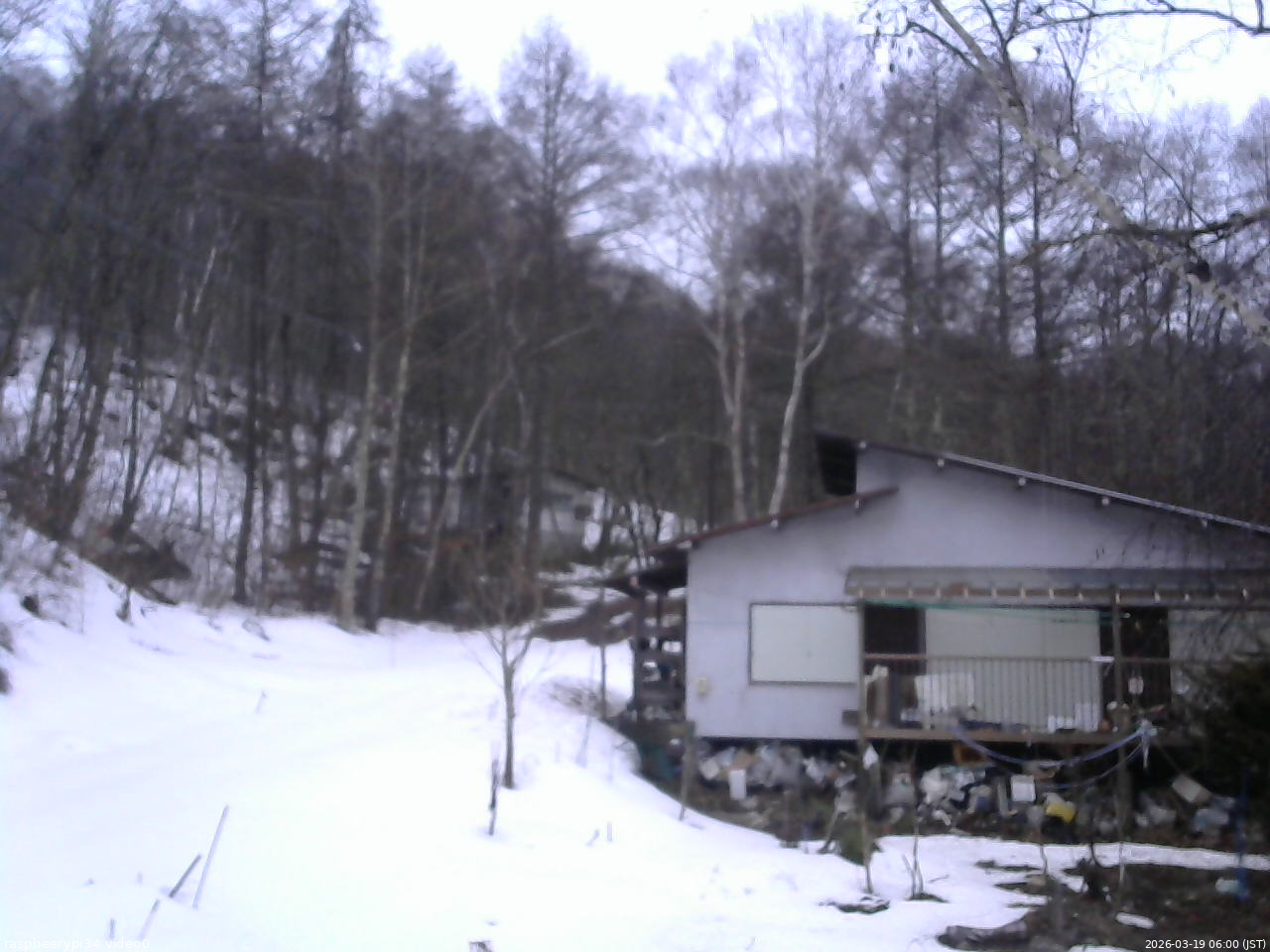 長野県菅平高原 ゆたか山荘 西側(坂上) 2026/03/19 06:00
