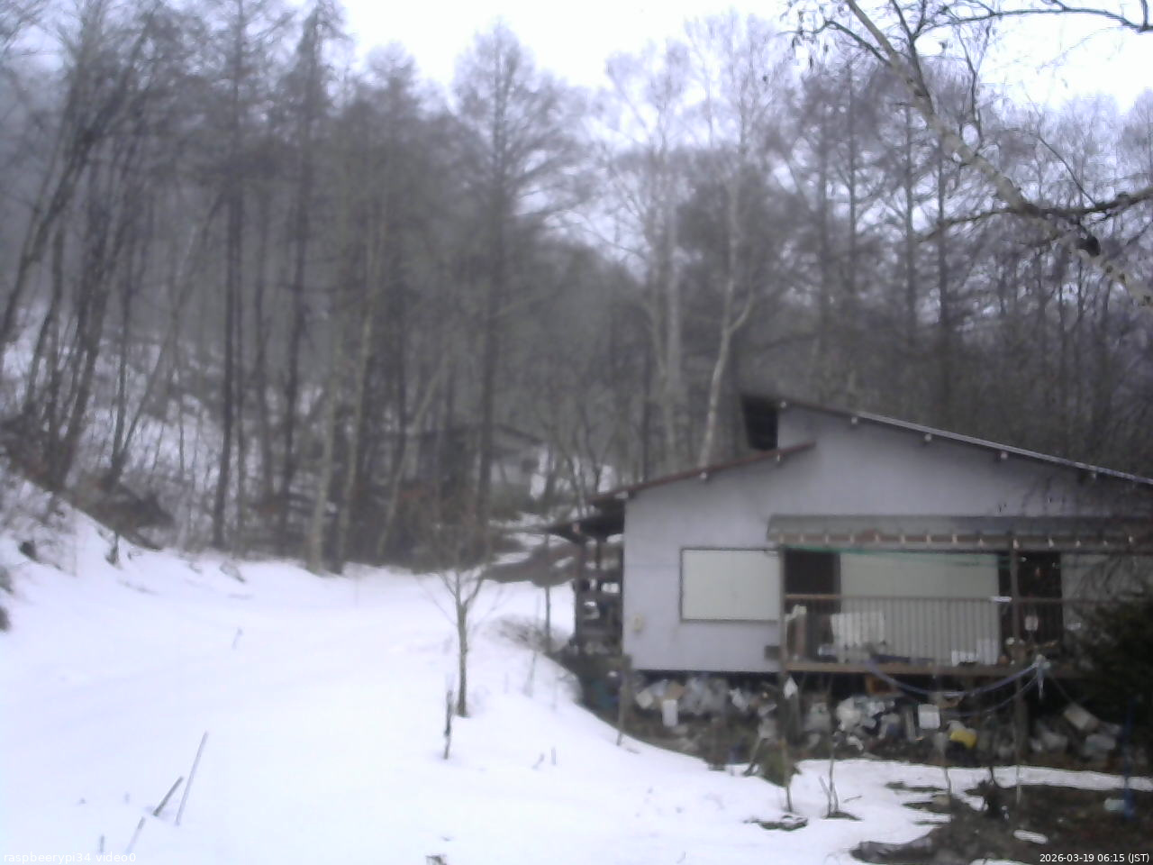 長野県菅平高原 ゆたか山荘 西側(坂上) 2026/03/19 06:15