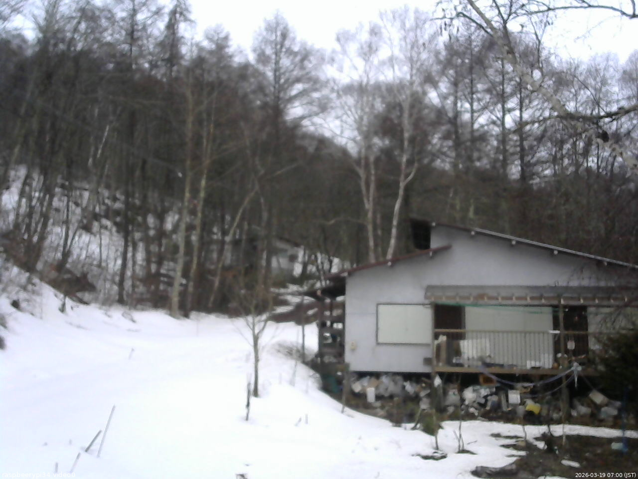 長野県菅平高原 ゆたか山荘 西側(坂上) 2026/03/19 07:00