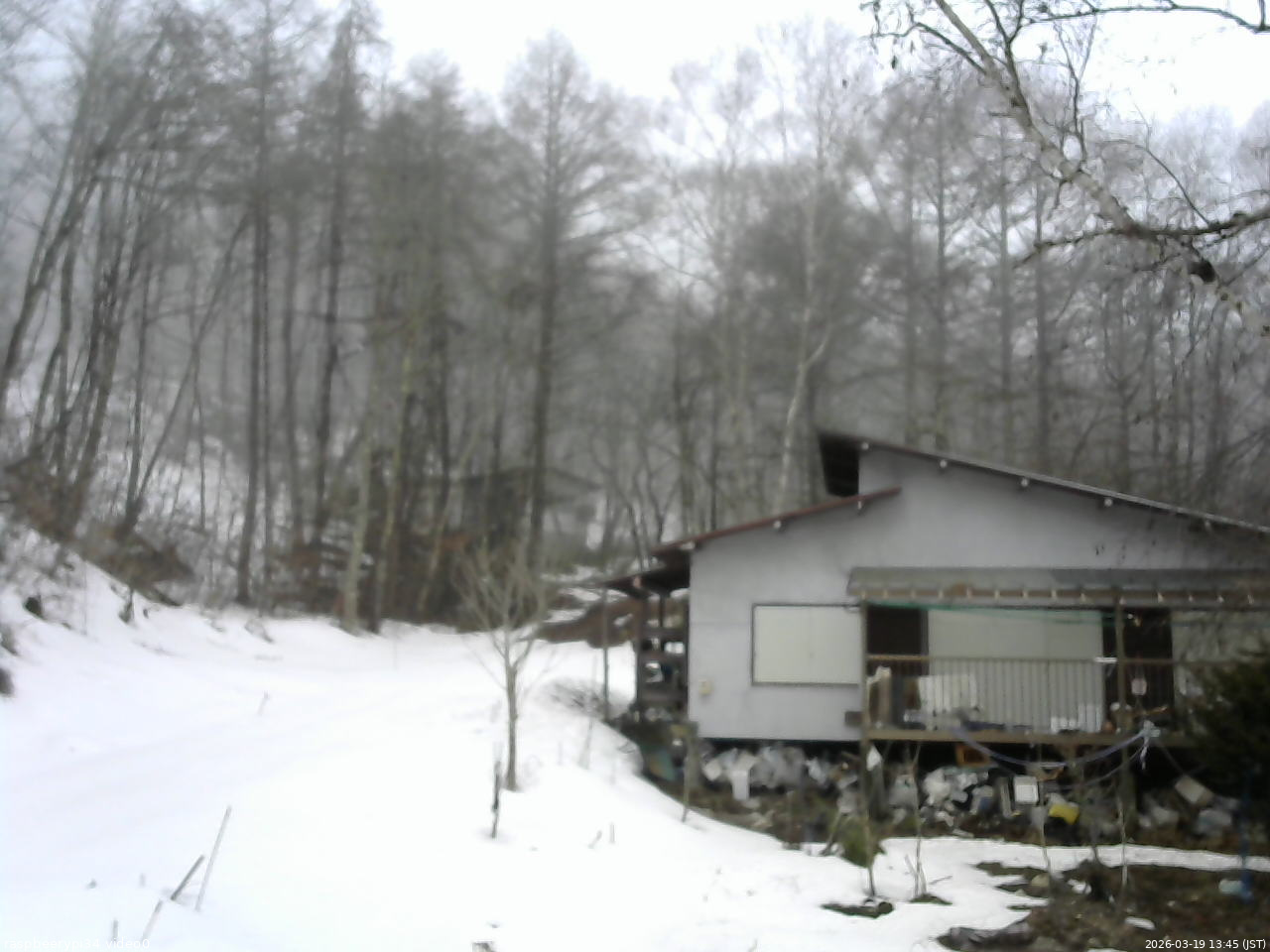 長野県菅平高原 ゆたか山荘 西側(坂上) 2026/03/19 13:45
