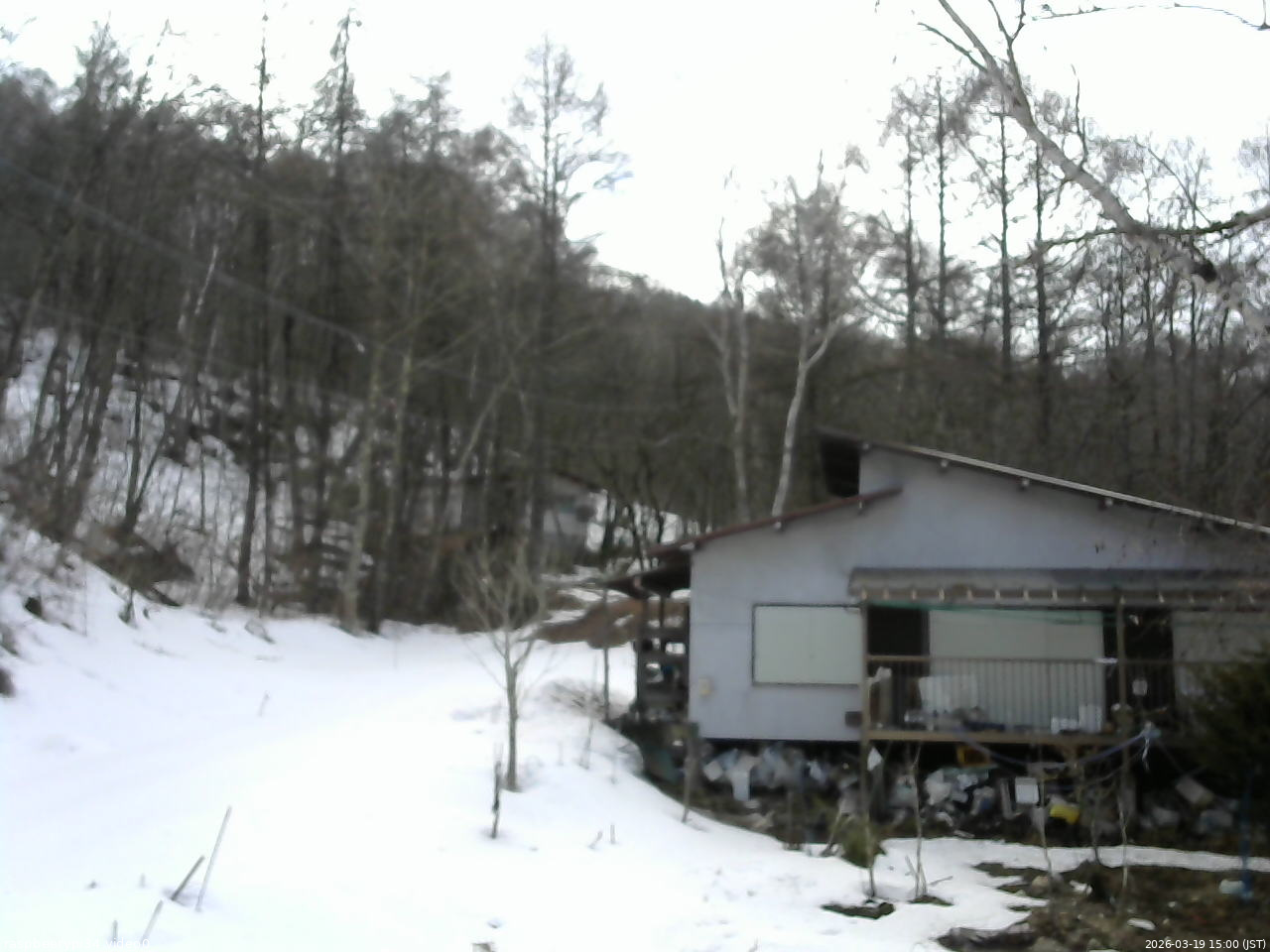 長野県菅平高原 ゆたか山荘 西側(坂上) 2026/03/19 15:00