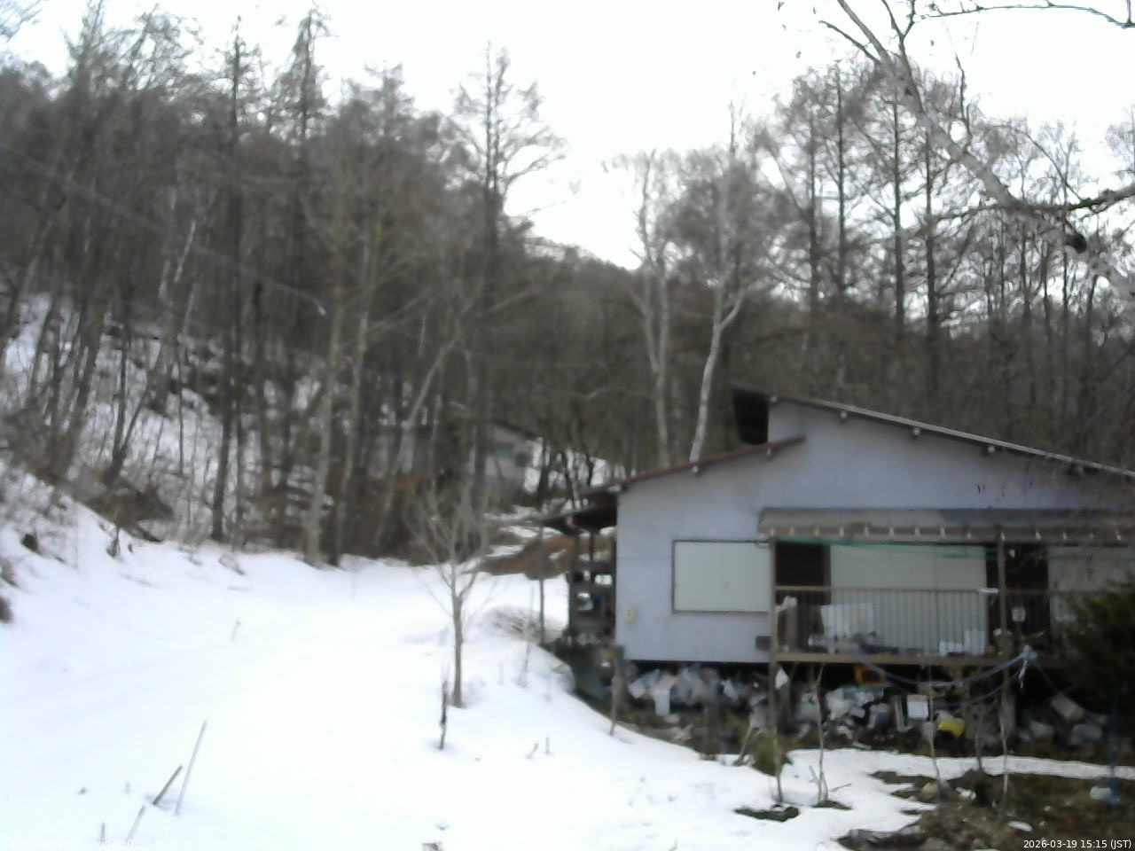 長野県菅平高原 ゆたか山荘 西側(坂上) 2026/03/19 15:15