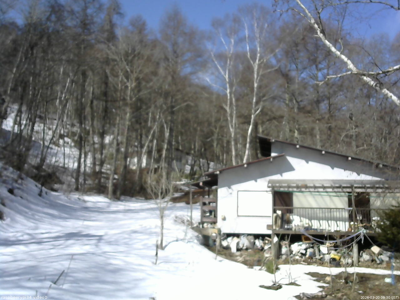 長野県菅平高原 ゆたか山荘 西側(坂上) 2026/03/20 09:30
