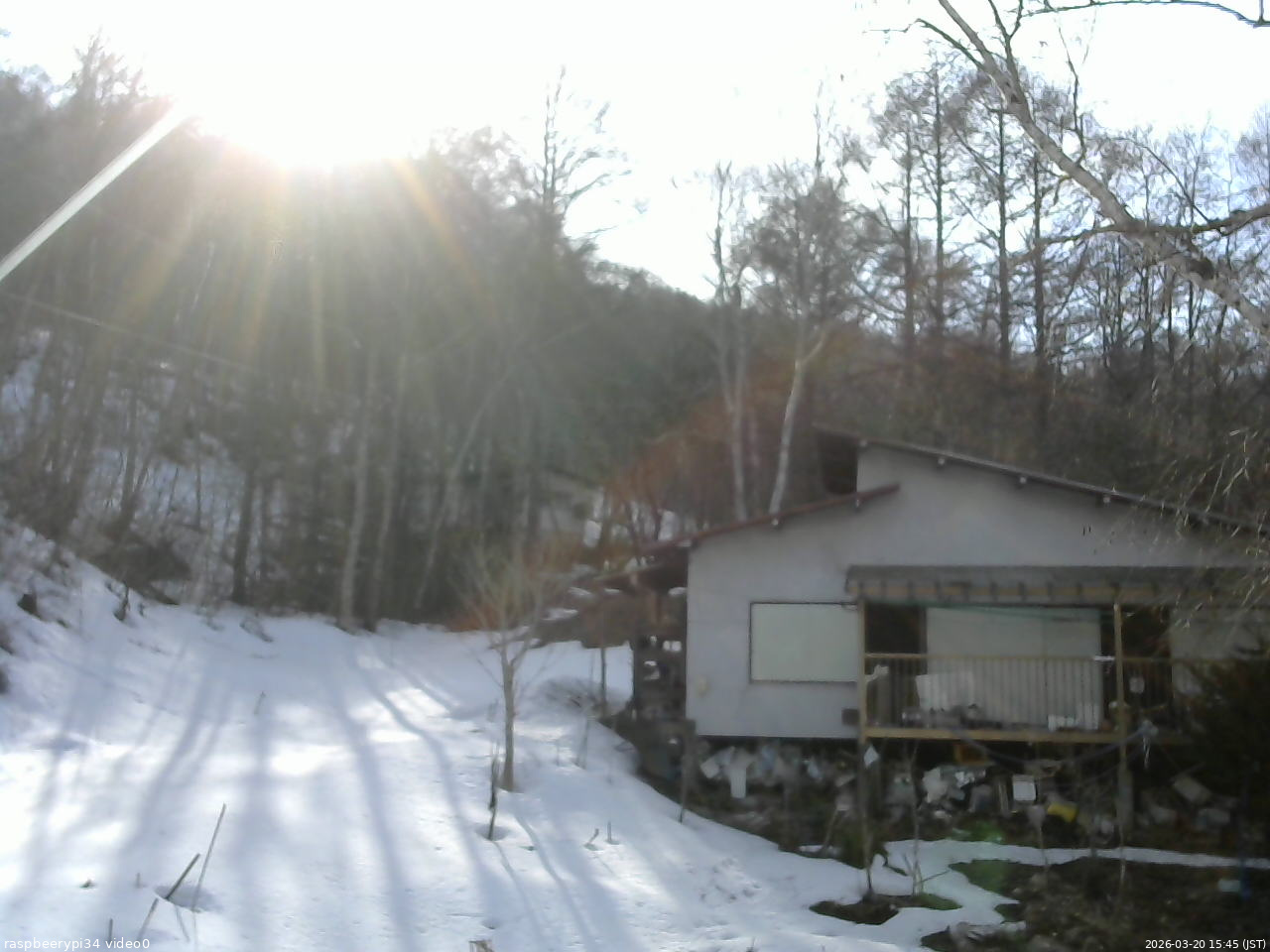 長野県菅平高原 ゆたか山荘 西側(坂上) 2026/03/20 15:45