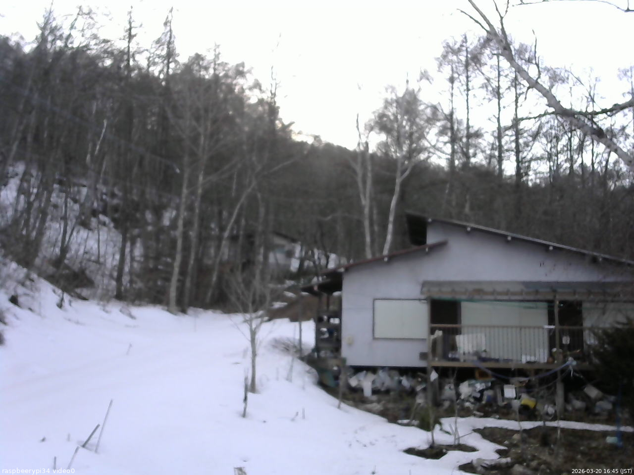 長野県菅平高原 ゆたか山荘 西側(坂上) 2026/03/20 16:45