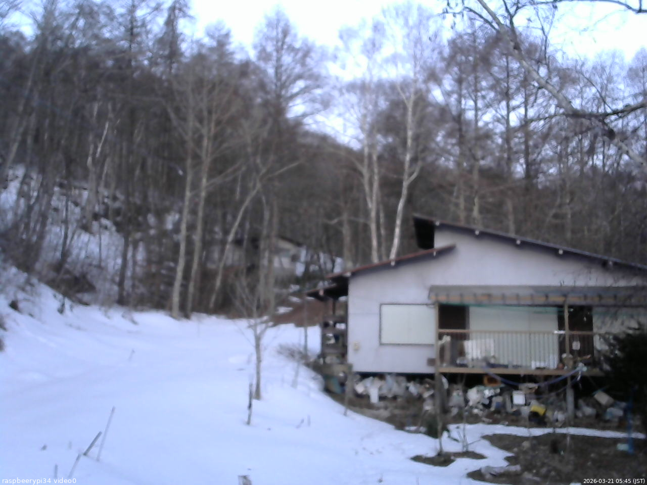 長野県菅平高原 ゆたか山荘 西側(坂上) 2026/03/21 05:45