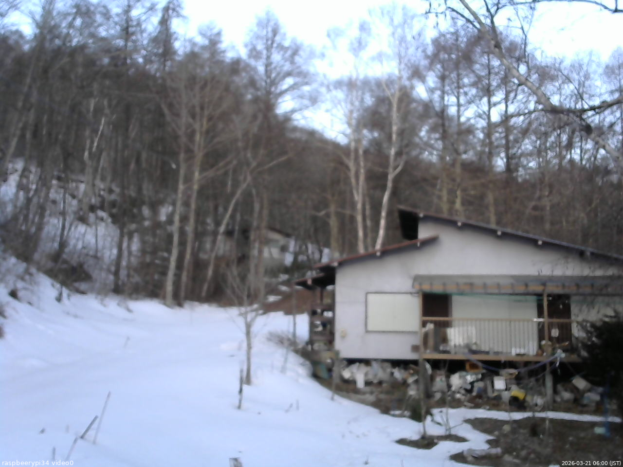 長野県菅平高原 ゆたか山荘 西側(坂上) 2026/03/21 06:00