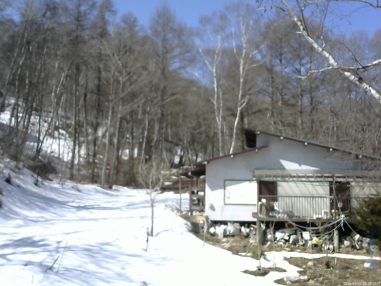 長野県菅平高原 ゆたか山荘 西側(坂上) 2026/03/21 10:30